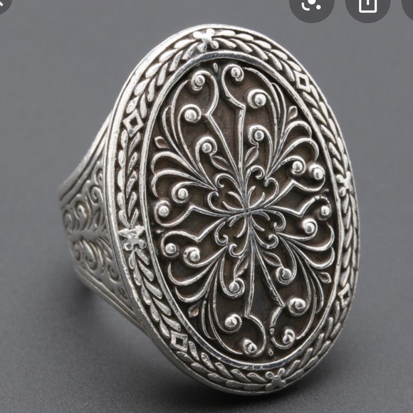 Konstantino Jewelry - Konstantinos Classics Silver Oval Filigree Ring